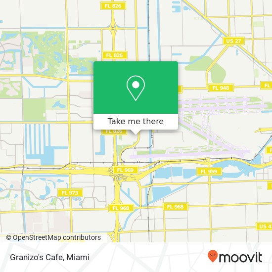Mapa de Granizo's Cafe, 7205 NW 19th St Miami, FL 33126