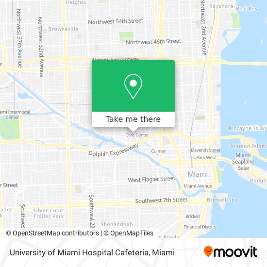 University of Miami Hospital Cafeteria map