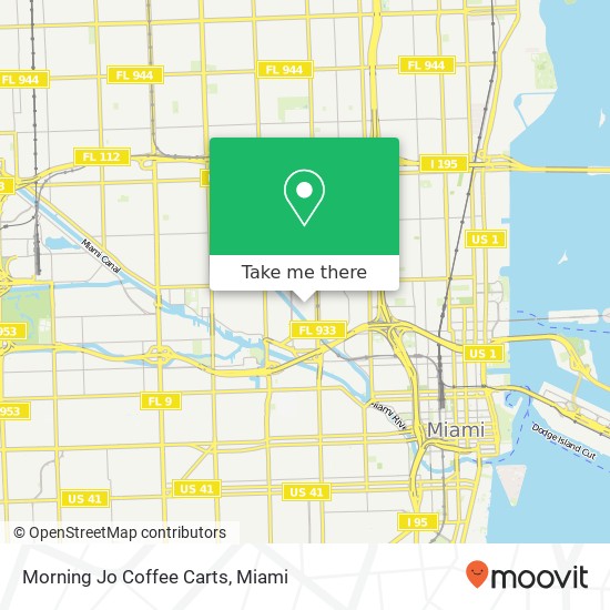 Mapa de Morning Jo Coffee Carts, 1201 NW 16th St Miami, FL 33125