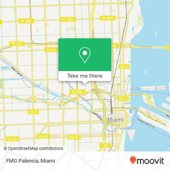 Mapa de FMG Palencia, 901 NW 17th St Miami, FL 33136