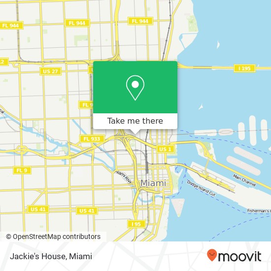 Mapa de Jackie's House, 1495 NW 3rd Ave Miami, FL 33136