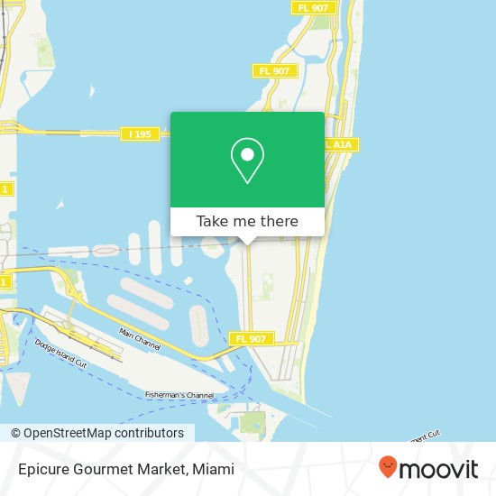 Mapa de Epicure Gourmet Market, 1656 Alton Rd Miami Beach, FL 33139