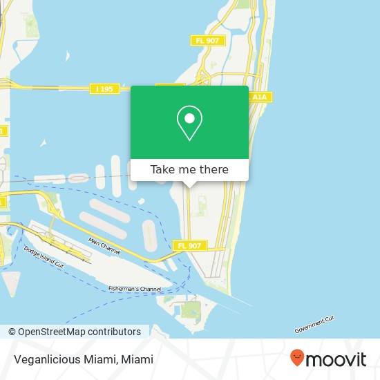 Mapa de Veganlicious Miami, 1521 Alton Rd Miami Beach, FL 33139