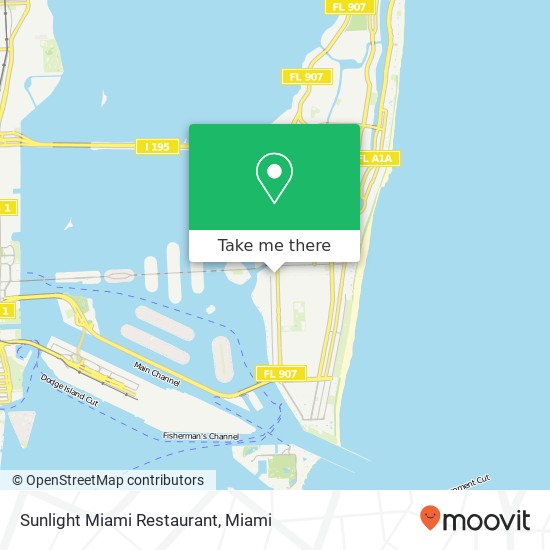 Mapa de Sunlight Miami Restaurant, 1211 Lincoln Rd Miami Beach, FL 33139