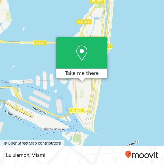 Mapa de Lululemon, 846 Lincoln Rd Miami Beach, FL 33139