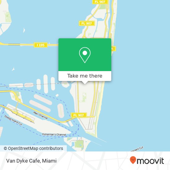 Mapa de Van Dyke Cafe, 846 Lincoln Rd Miami Beach, FL 33139