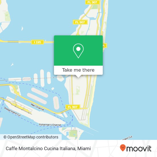 Mapa de Caffe Montalcino Cucina Italiana, 831 Lincoln Rd Miami Beach, FL 33139