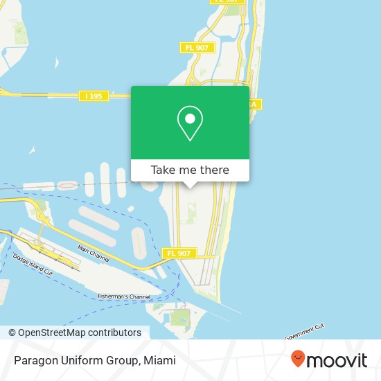 Mapa de Paragon Uniform Group, 1612 Jefferson Ave Miami Beach, FL 33139