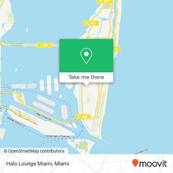 Halo Lounge Miami map