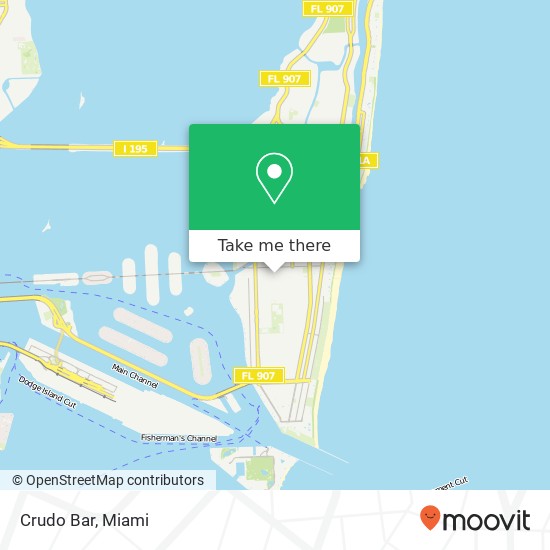 Mapa de Crudo Bar, 915 Lincoln Rd Miami Beach, FL 33139