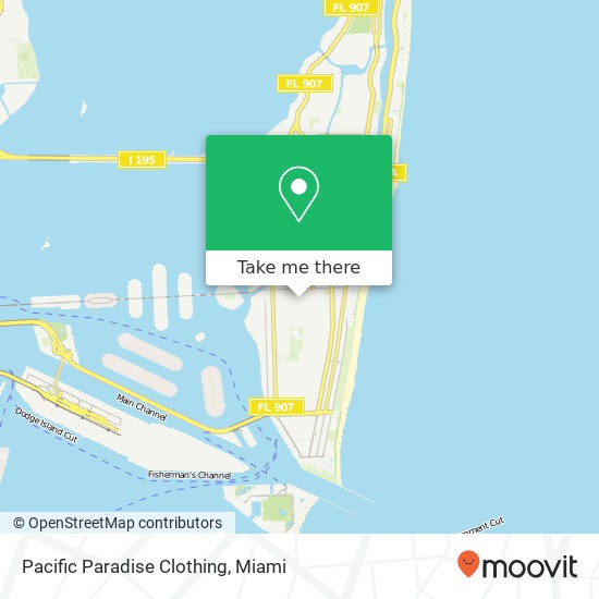 Mapa de Pacific Paradise Clothing, 827 Lincoln Rd Miami Beach, FL 33139