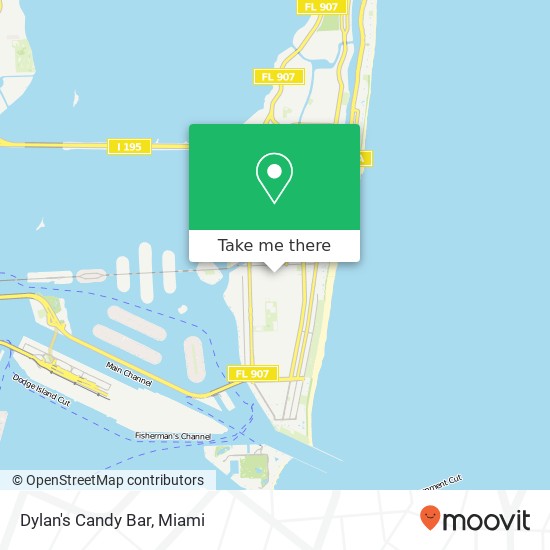 Mapa de Dylan's Candy Bar, 801 Lincoln Rd Miami Beach, FL 33139
