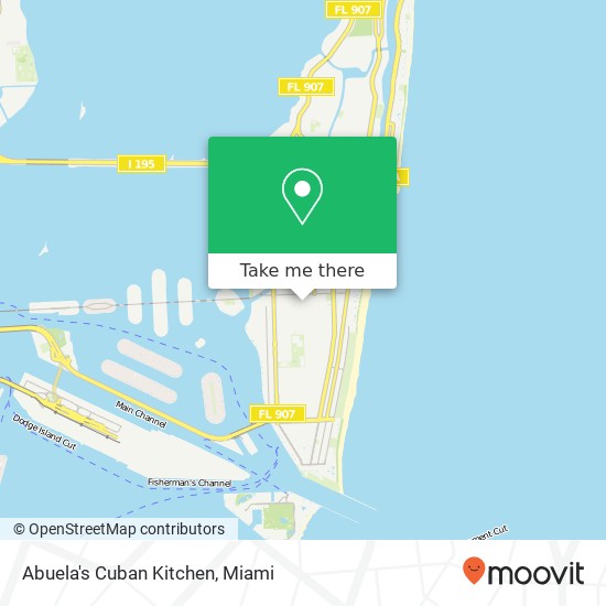 Mapa de Abuela's Cuban Kitchen, 1654 Meridian Ave Miami Beach, FL 33139