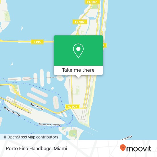 Mapa de Porto Fino Handbags, 825 Lincoln Rd Miami Beach, FL 33139