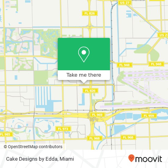 Mapa de Cake Designs by Edda, 2549 NW 79th Ave Doral, FL 33122