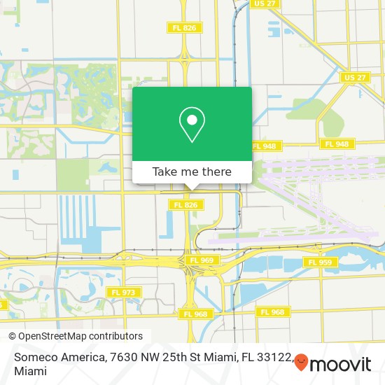 Mapa de Someco America, 7630 NW 25th St Miami, FL 33122