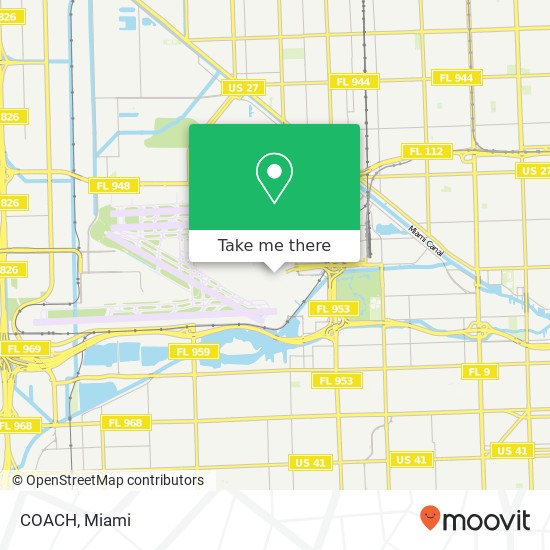 Mapa de COACH, Miami, FL 33122
