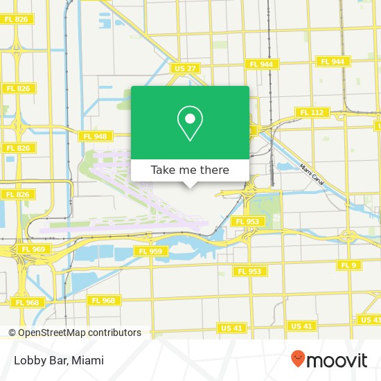 Mapa de Lobby Bar, Miami, FL 33122