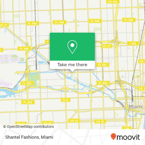 Mapa de Shantel Fashions, 2369 NW 20th St Miami, FL 33142
