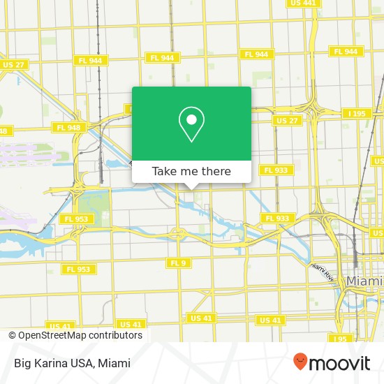 Mapa de Big Karina USA, 2414 NW 20th St Miami, FL 33142