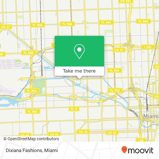 Mapa de Dixiana Fashions, 2414 NW 20th St Miami, FL 33142