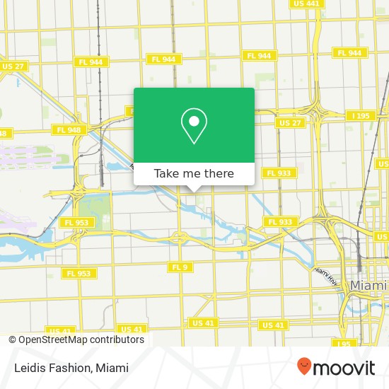 Mapa de Leidis Fashion, 2408 NW 20th St Miami, FL 33142