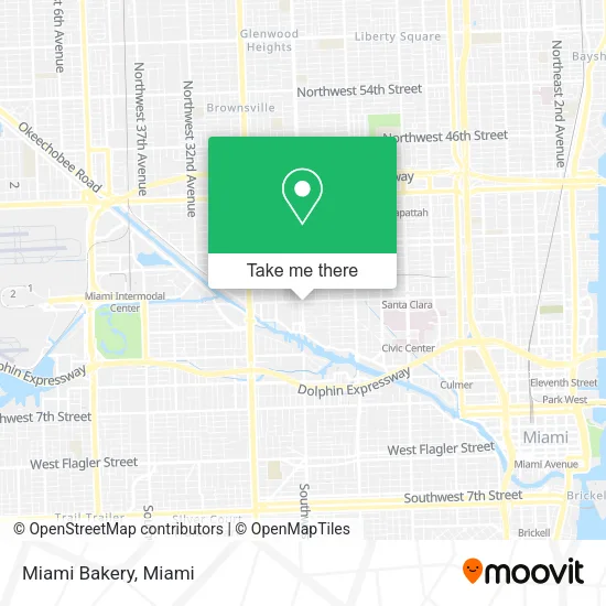 Miami Bakery map