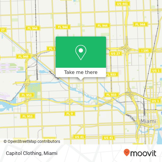 Mapa de Capitol Clothing, 2106 NW 22nd Ct Miami, FL 33142