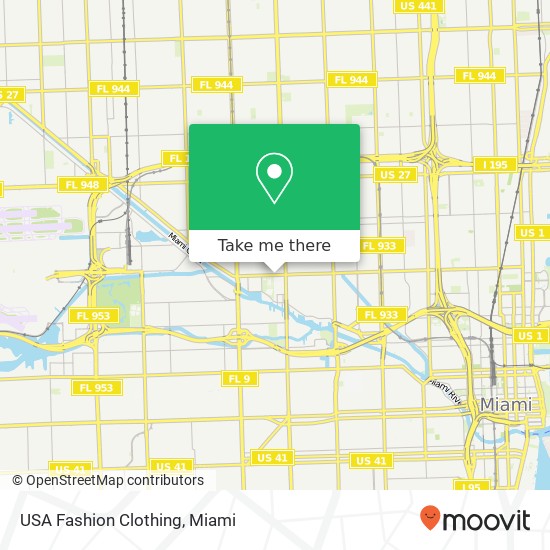 Mapa de USA Fashion Clothing, 2295 NW 20th St Miami, FL 33142