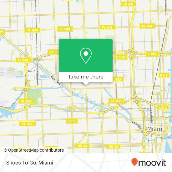 Mapa de Shoes To Go, 2060 NW 22nd Ave Miami, FL 33142