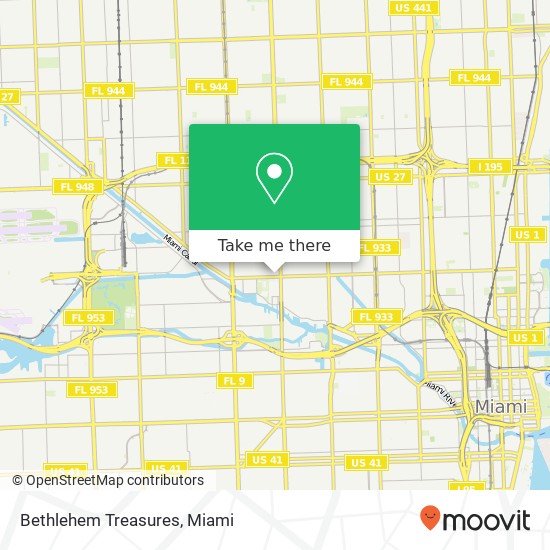 Mapa de Bethlehem Treasures, 2027 NW 22nd Ct Miami, FL 33142