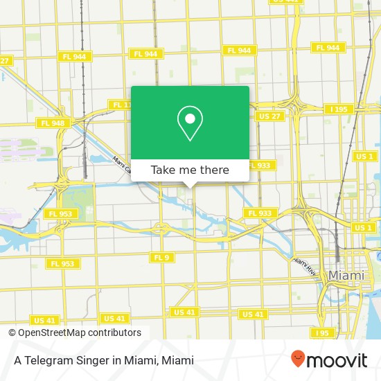 Mapa de A Telegram Singer in Miami