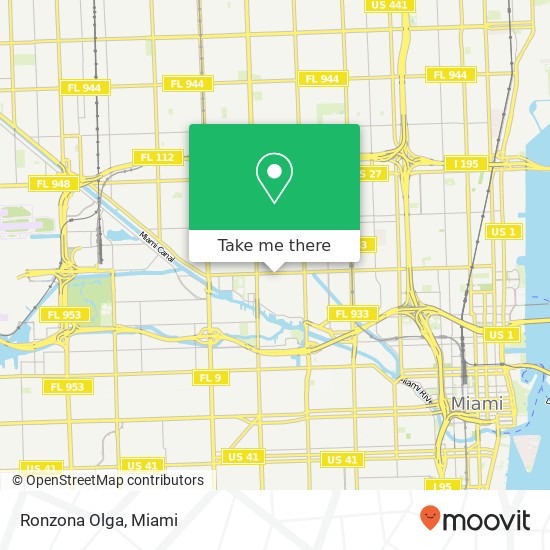 Mapa de Ronzona Olga, 2006 NW 20th St Miami, FL 33142