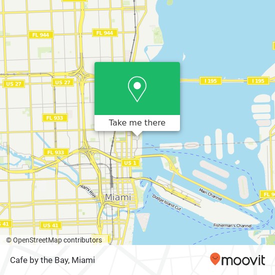 Mapa de Cafe by the Bay, 1756 N Bayshore Dr Miami, FL 33132