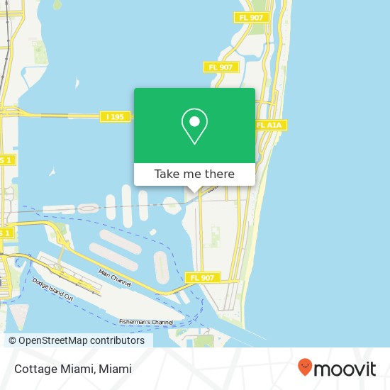 Mapa de Cottage Miami, 1784 West Ave Miami Beach, FL 33139