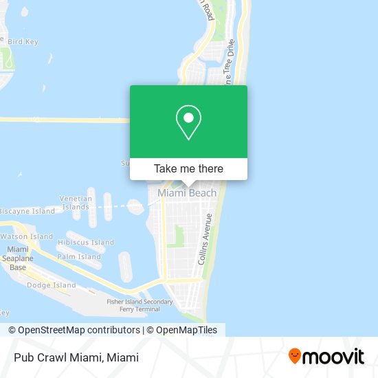 Pub Crawl Miami map