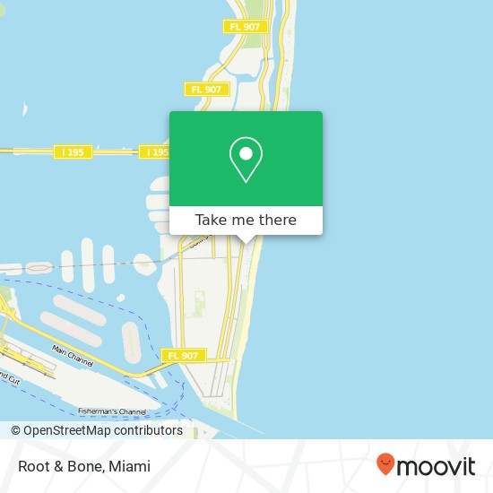 Mapa de Root & Bone, 1801 Collins Ave Miami Beach, FL 33139