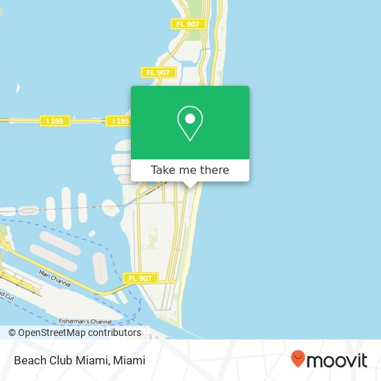 Beach Club Miami map