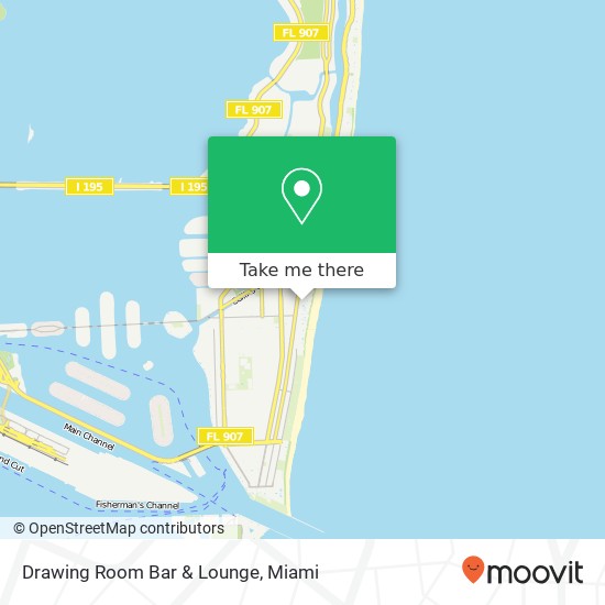 Mapa de Drawing Room Bar & Lounge, 1801 Collins Ave Miami Beach, FL 33139