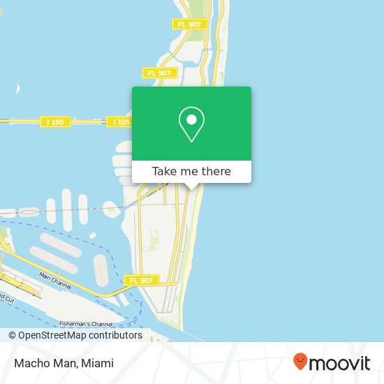 Mapa de Macho Man, 1901 Collins Ave Miami Beach, FL 33139