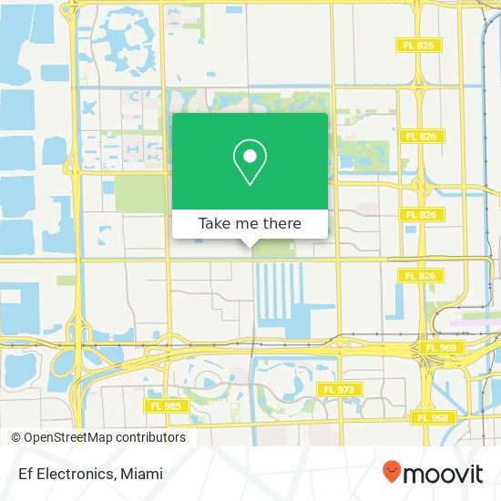 Mapa de Ef Electronics, 2644 NW 97th Ave Doral, FL 33172