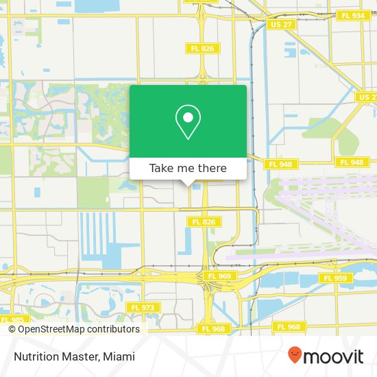 Mapa de Nutrition Master, 3016 NW 79th Ave Doral, FL 33122