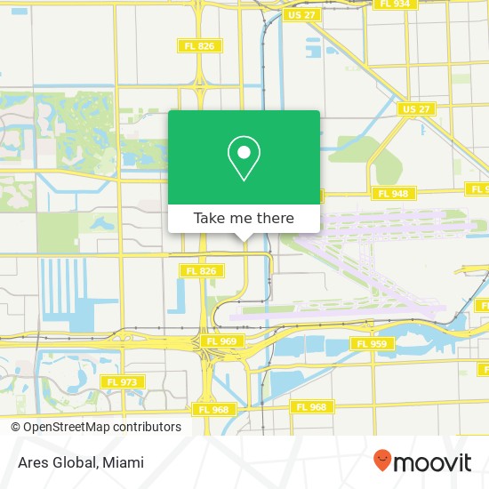 Mapa de Ares Global, 2604 NW 72nd Ave Miami, FL 33122