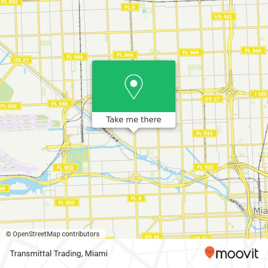 Mapa de Transmittal Trading, 2710 NW 24th St Miami, FL 33142