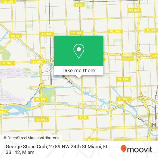 Mapa de George Stone Crab, 2789 NW 24th St Miami, FL 33142