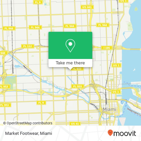 Mapa de Market Footwear, 1401 NW 22nd St Miami, FL 33142