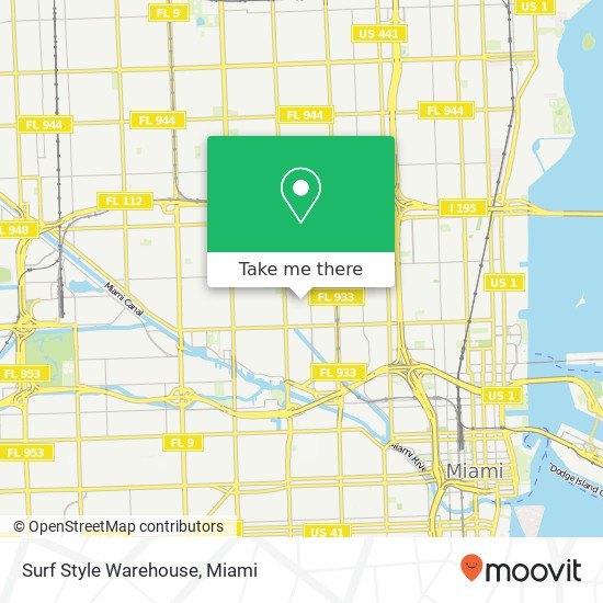 Mapa de Surf Style Warehouse, 1486 NW 23rd St Miami, FL 33142