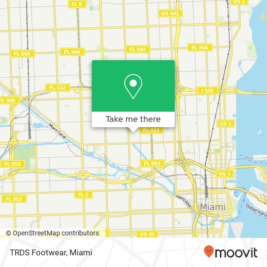 Mapa de TRDS Footwear, 1515 NW 22nd St Miami, FL 33142