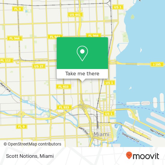 Mapa de Scott Notions, 545 NW 26th St Miami, FL 33127