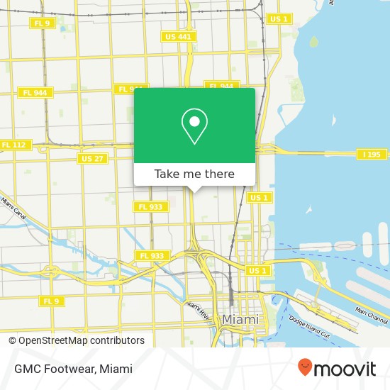 Mapa de GMC Footwear, 576 NW 27th St Miami, FL 33127